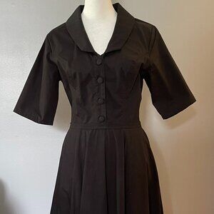 Black Shirt Dress With Pockets